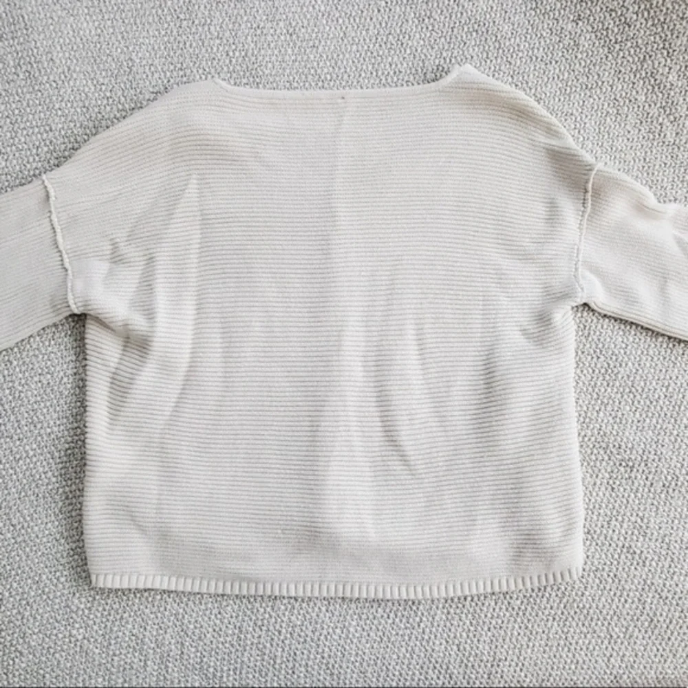 Free People Oversized Chunky Knit Sweater La Brea Heavy Cream Ivory Pullover Top